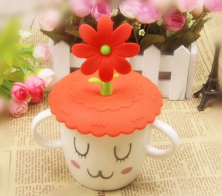 Симпатичная Пылезащитная силиконовая крышка для чашек напитков Вакуумная