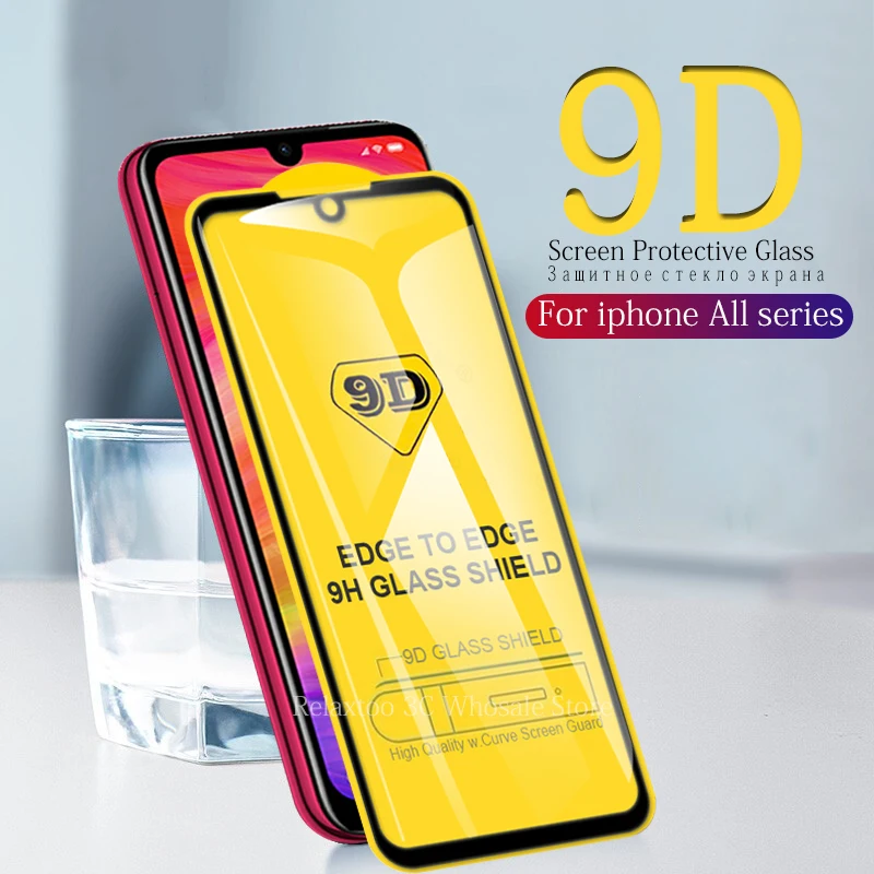 Защитное стекло с полным покрытием 9D для xiaomi redmi note 7 закаленное защиты экрана xiomi