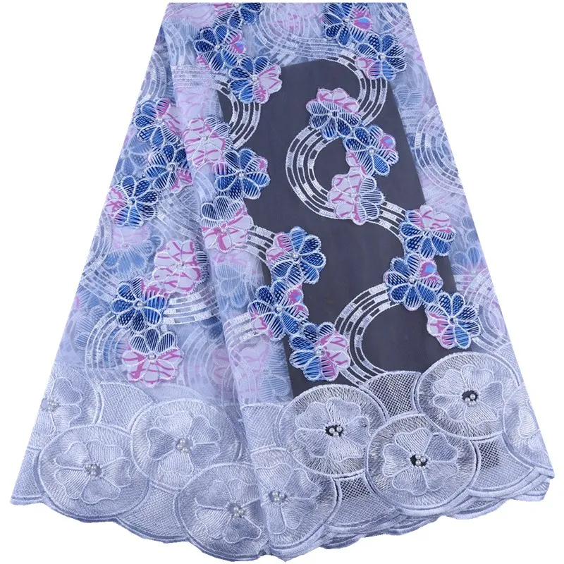 Нигерийская кружевная ткань высокое качество 2019 африканская Вощеная с вышивкой