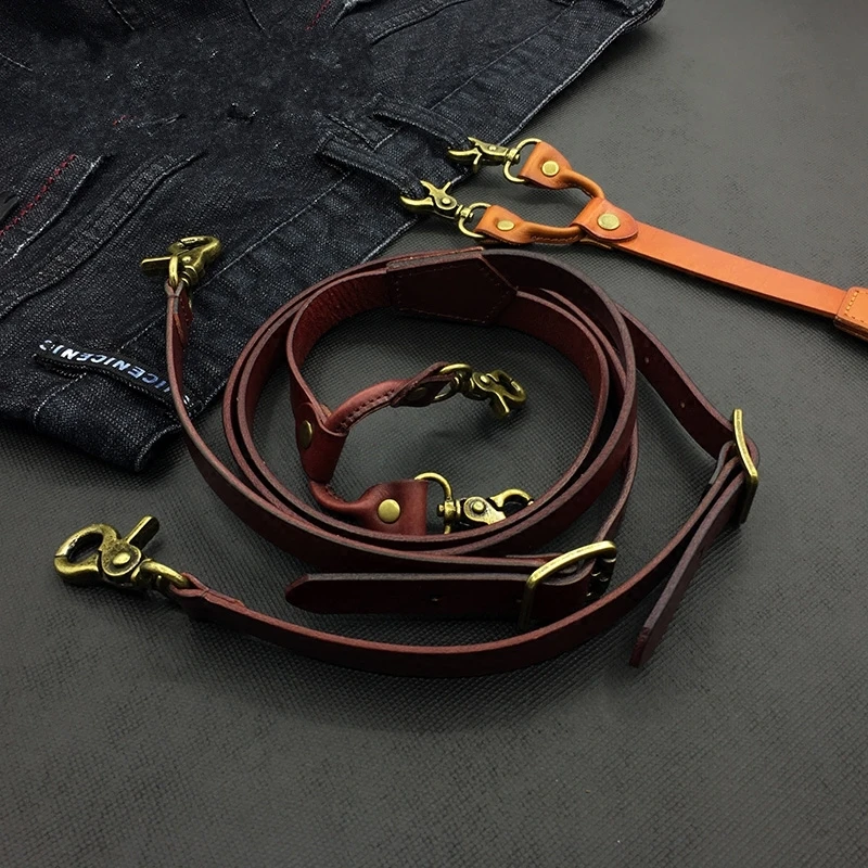 Подвеска из натуральной кожи коричневого цвета | Аксессуары для одежды