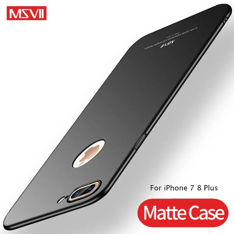 MSVII чехлы для iPhone 8 чехол роскошный матовый 7 Plus 8Plus Жесткий Тонкий накладка из