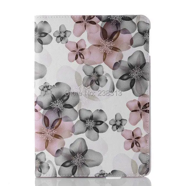 Модный цветочный вращающийся на 360 градусов чехол из искусственной кожи с