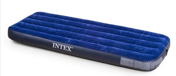 INTEX стекающийся одноместный надувной матрас 1 популярная кровать палатка Кемпинг коврик 68950