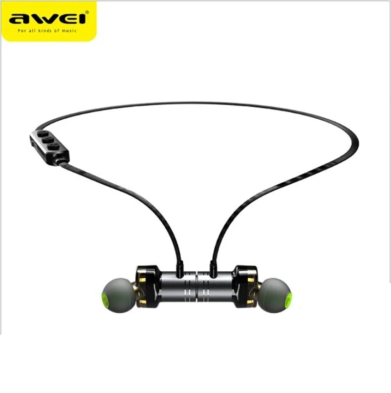 AWEI X670BL Bluetooth гарнитура с двойным драйвером беспроводные наушники IPX4 микрофоном