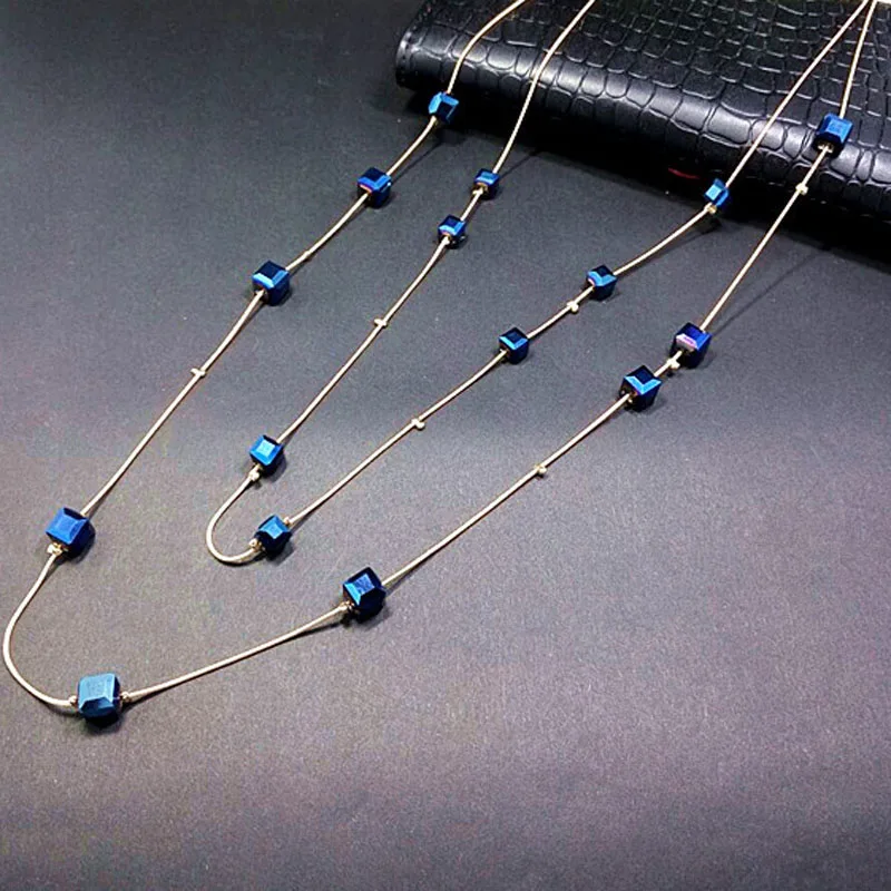 Europe and the United States fashion double square long necklace FY18110902 | Украшения и аксессуары