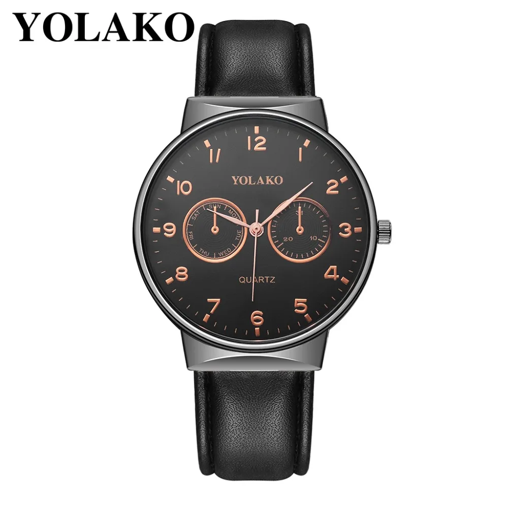 YOLAKO Montres Homme 2020 модные мужские часы Топ бренд Роскошные кварцевые Relogio Masculino relogio saat