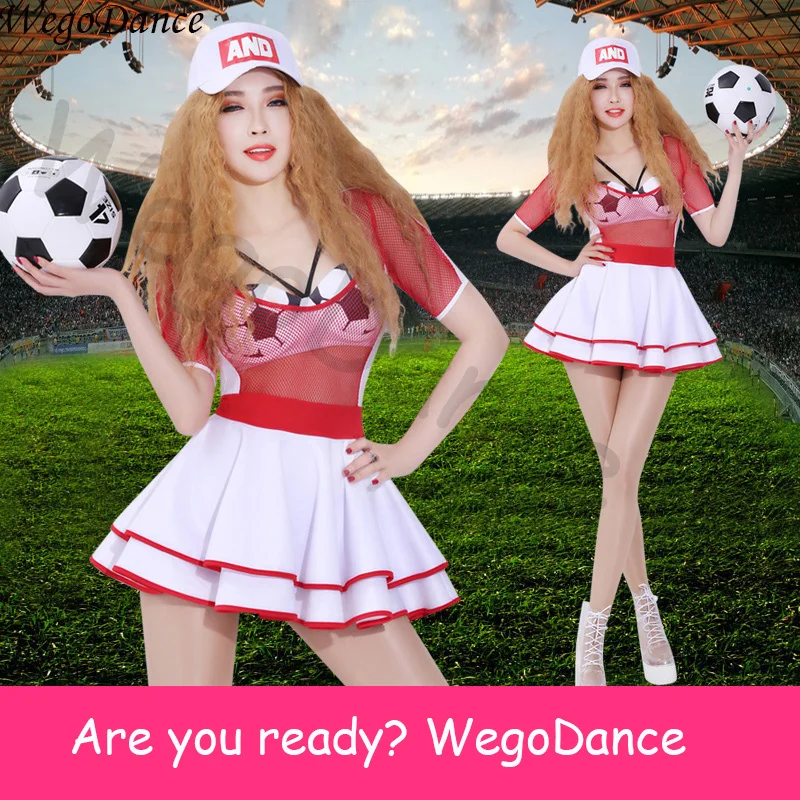 

Dancing girl sexy football baby bar DS performance nightclub cheerleading costume woman freeshipping
