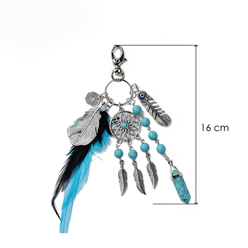 Dream Catcher Keyring Bag Charm Fashion Boho Jewelry Feather Keychain | Украшения и аксессуары