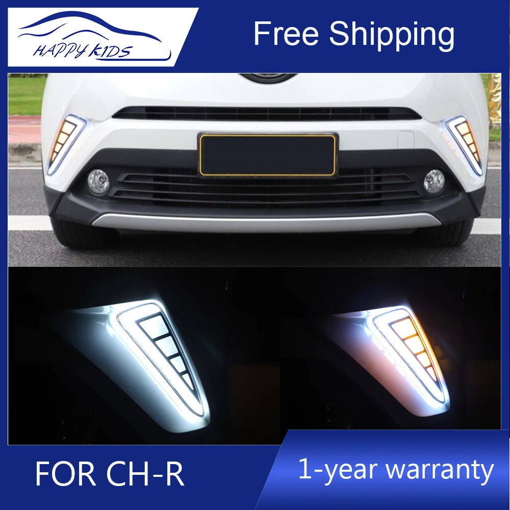 Автомобильный Стайлинг дневные ходовые огни для Toyota C-HR CH-R 2017 2018 светодиодные 12В