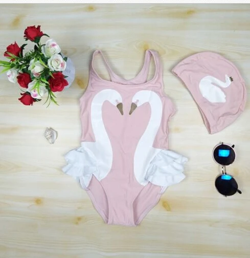 Летний детский купальник для девочек купальный костюм один предмет милый