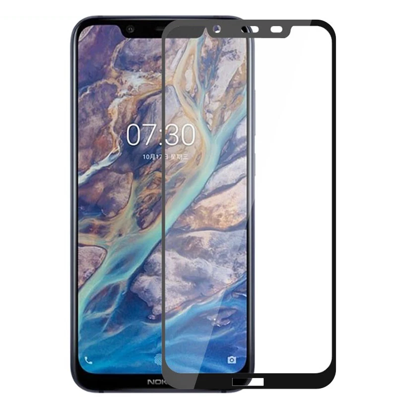 Защитное стекло закаленное 3D для Nokia 8 1 | Мобильные телефоны и аксессуары