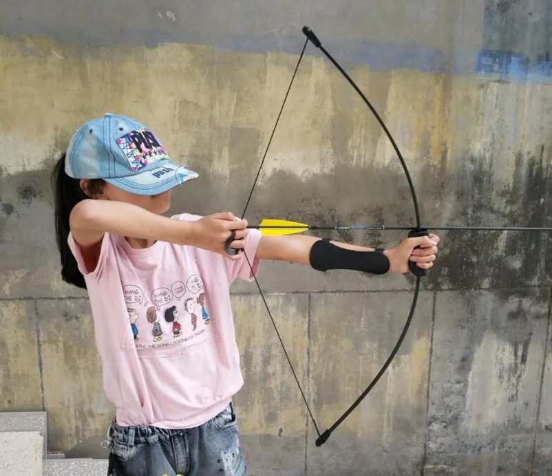 

Детский складной лук и стрелы, охотничьи контактные банты и стрелы, отправка пальца и руки ножны