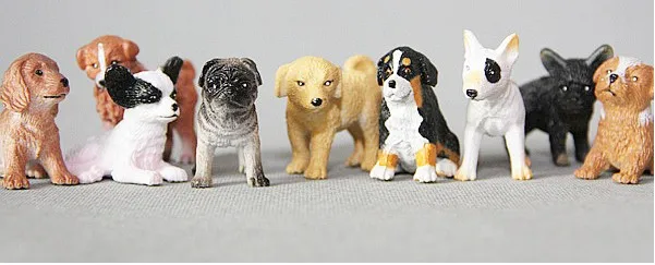 Мини-моделирование ПВХ фигурка животное игрушка модель мир собаки щенок