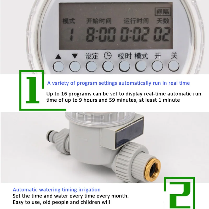 Watering Timer Solar Power Automatic Irrigation Programmable Hose Timers System for Greenhouse Plant | Дом и сад