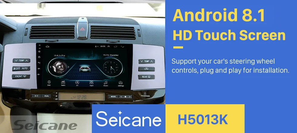 Seicane " 2din Android 8,1 для 2005-2009 Toyota Старый рейз автомобильный автостерео gps навигация головное устройство Поддержка TPMS DVR задняя камера