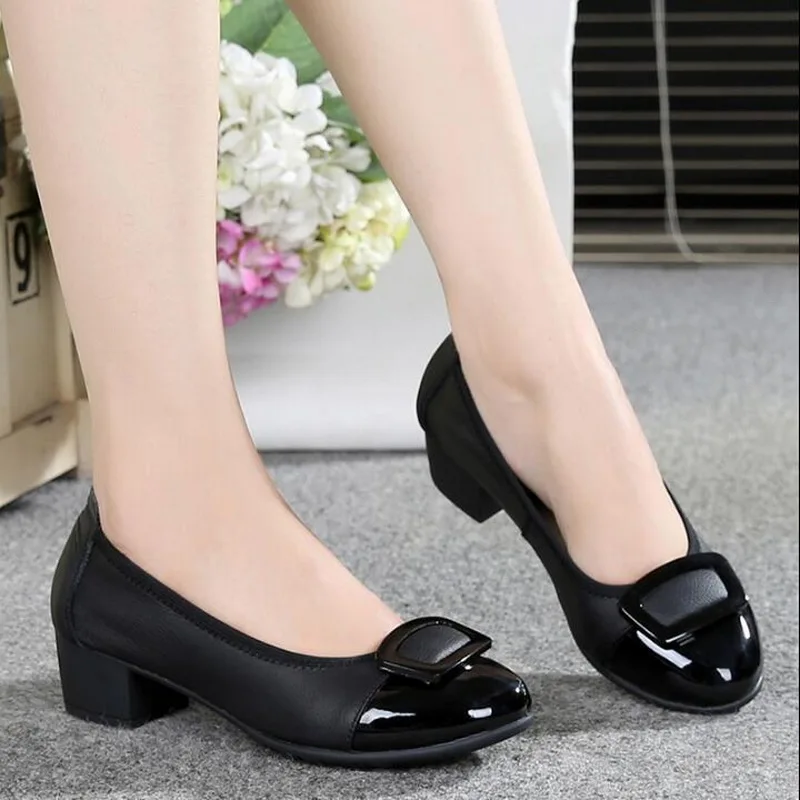 Осенняя женская обувь удобная повседневная рабочая женские лоферы на плоской