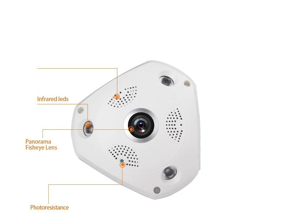 Techege 2016 1280*960 360 Degree Fisheye Panoramic Camera HD Wireless VR Panorama IP camera P2P Indoor Cam Security WiFi | Безопасность
