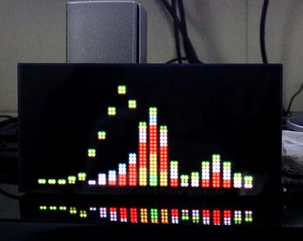 Полноцветный дисплей музыкального спектра 64*32 RGB пикселей автоматическое