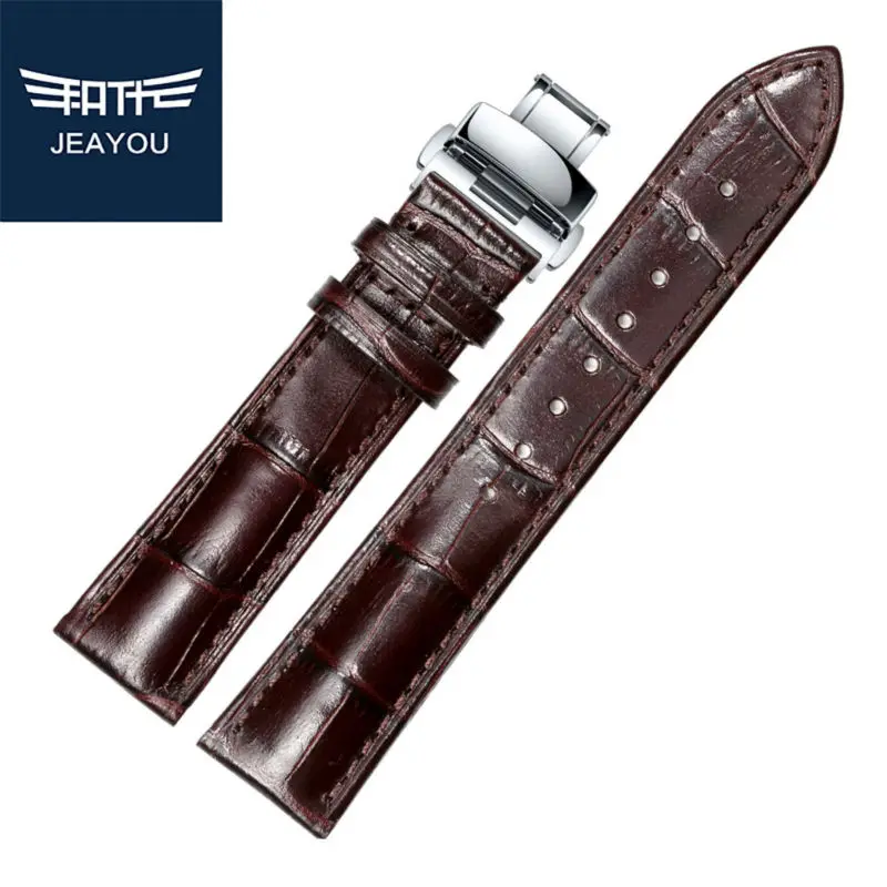 JEAYOU Для мужчин Высокое качество кожаный ремешок для наручных часов Tissot/Автоматические Механические/Mido18/19/20/21/22 мм