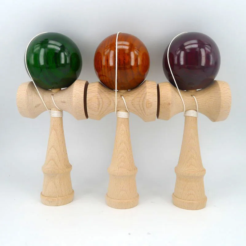 VIVEWOOD Zizyphus Jujube kendama 3 цвета на выбор Тама с прозрачным лаком Натуральный Бук Ken 18 см