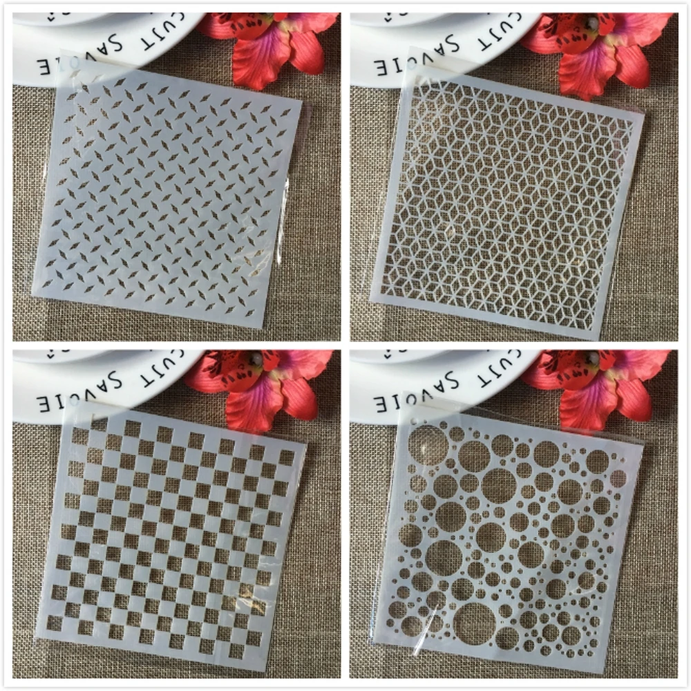 4 шт. 13 см трафареты для самостоятельной сборки|Трафареты| |