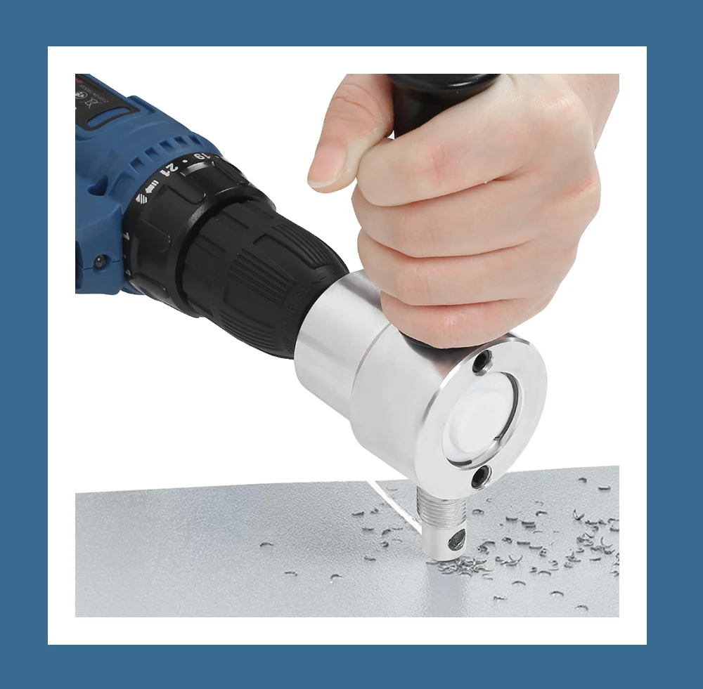 Профессиональный двойной головочный резак для листового металла Nibbler Drill Attachment Бесплатный режущий инструмент Nibbler инструмент для резки листов аксессуары