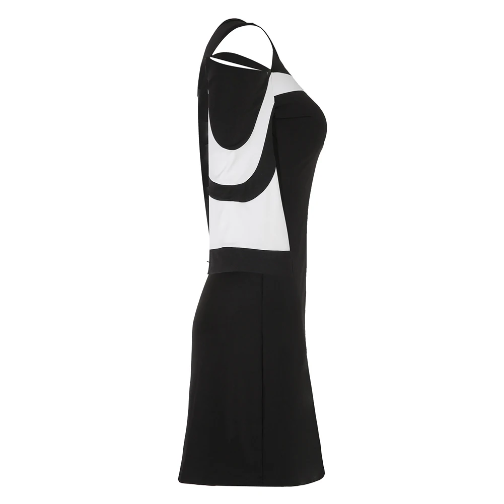 Женские модные вечерние цветные полосатые сексуальные повседневные платья