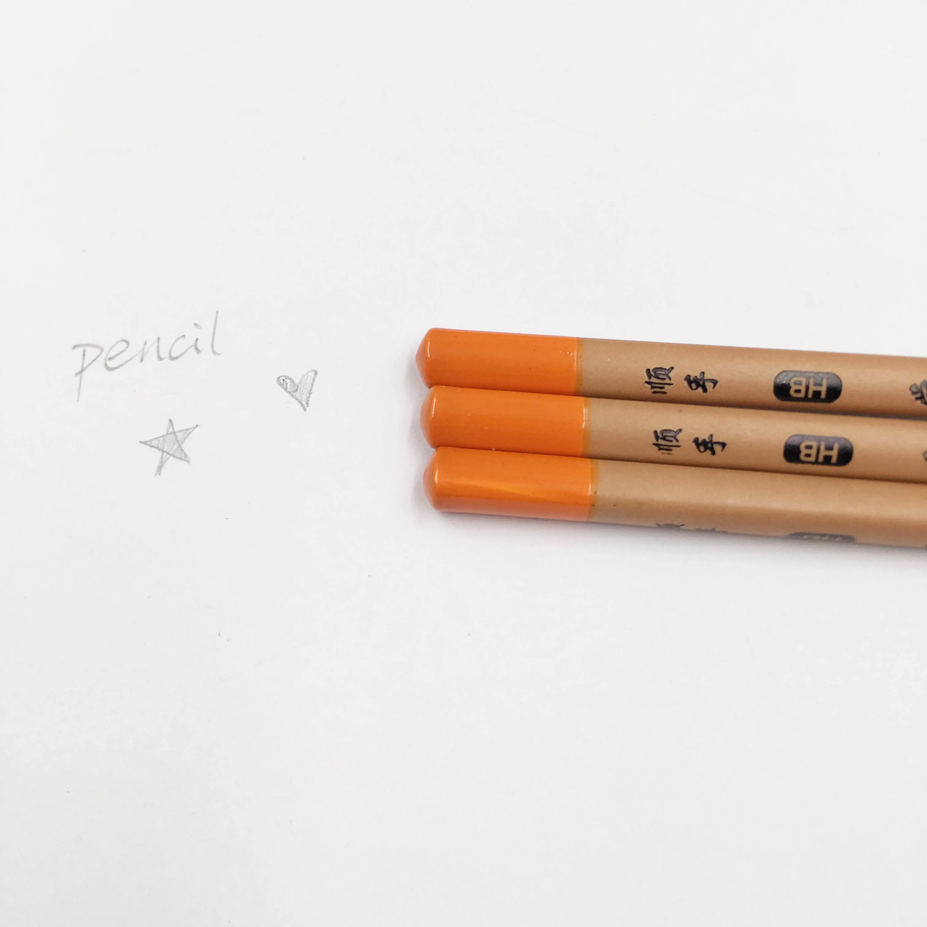 Оранжевый 12 pcs/lot HB Good Quality Drawing Khaki Candy Colors Triangle Pencil Stationery For Office and School Supplies No earser - Цвет: Оранжевый