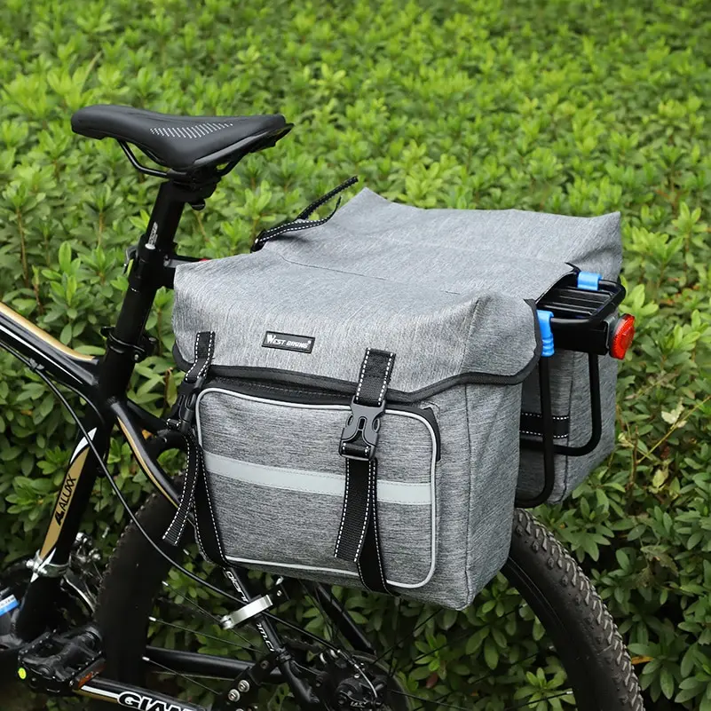 Сумка WEST BIKING Bike Pannier с дождевиком 25л двойная сумка на заднее сиденье для