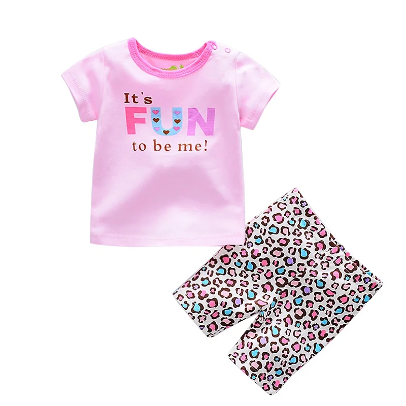 2019 new baby summer clothing sets boys girls short sleeve tshirt+shorts pcs kids lovely printed suit mix degin | Детская одежда и