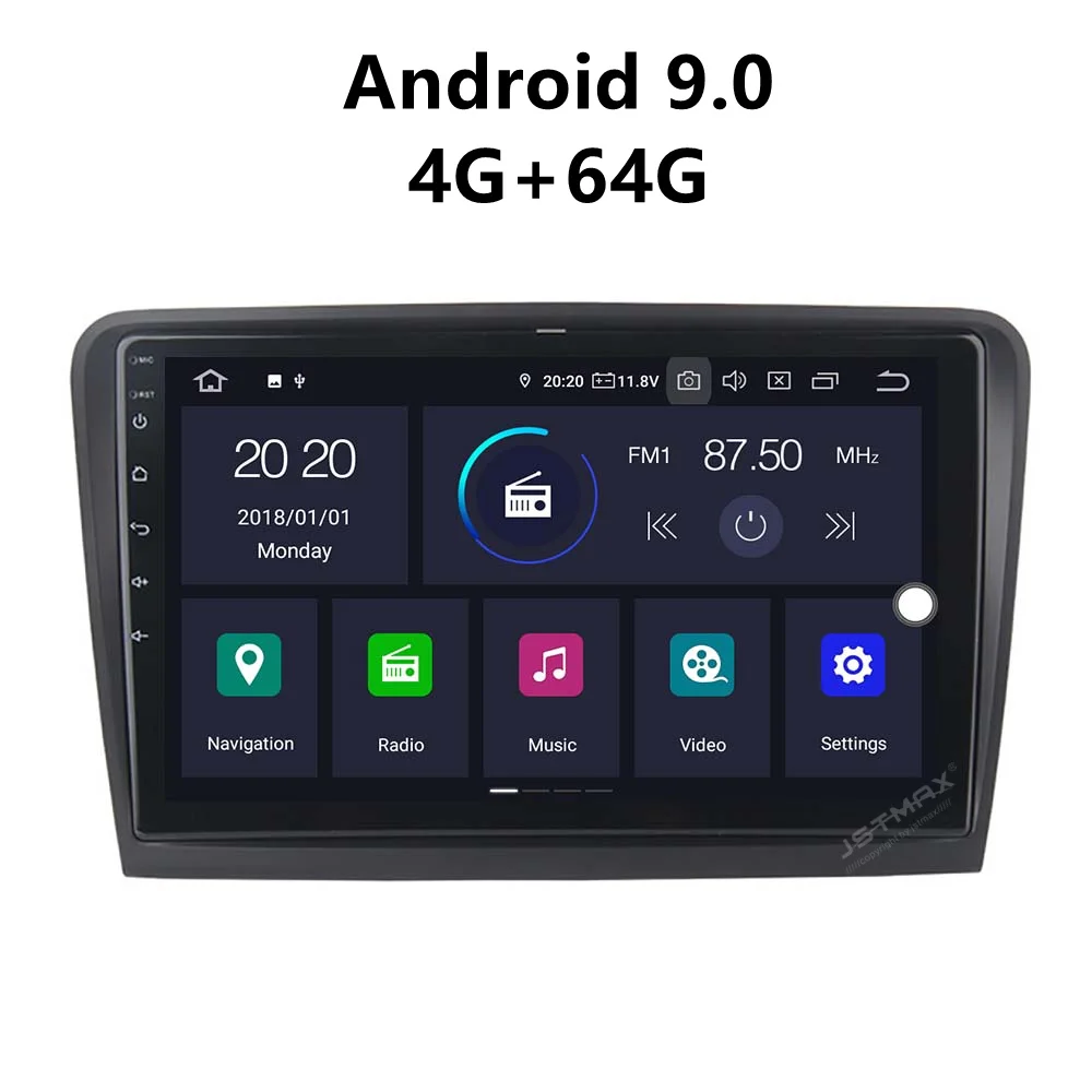 JSTMAX 10 2 ''Android 9 0 4G + 64G ISP экран автомобильный DVD Радио стерео плеер для Skoda Superb 2008