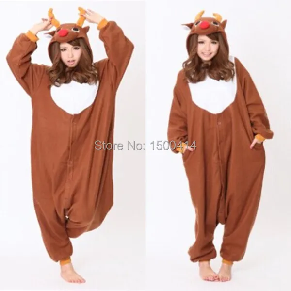 Пижама кигуруми с принтом оленей и животных для взрослых|onesie pajamas adults|costumes