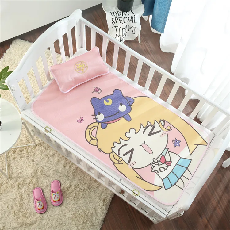 14 Детский матрас для детского сада, милый рисунок hello kitty, Широкоформатная детская кровать, Шелковый матрас, комплект, 1 шт., простыня, комплект, подушка - Цвет: 14