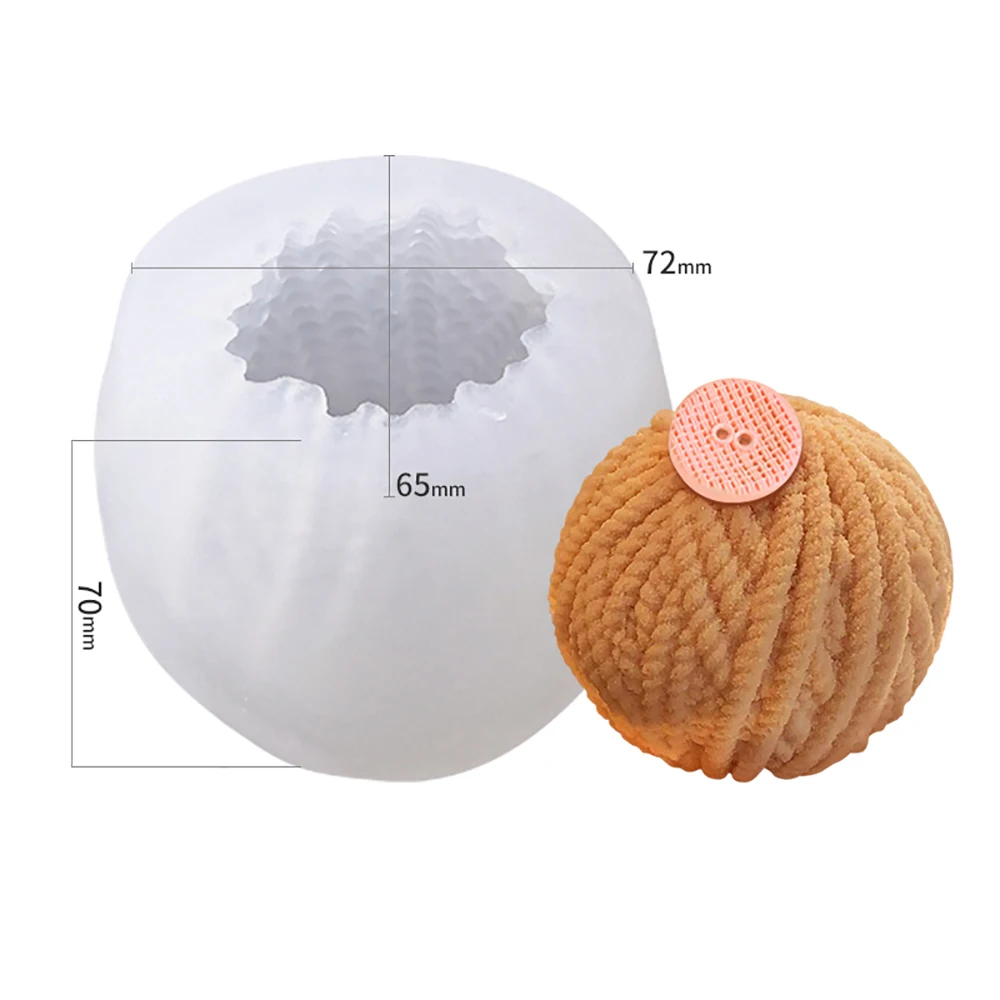 

Новинка 2019 г., силиконовая форма для торта в форме Помпона из пряжи для украшения выпечки, фотосковорода, форма для помадки, Кондитерские инс...