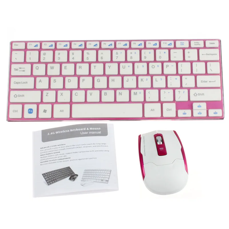 Мини тонкая металлическая беспроводная клавиатура и мышь 2 4 ГГц usb приемник для