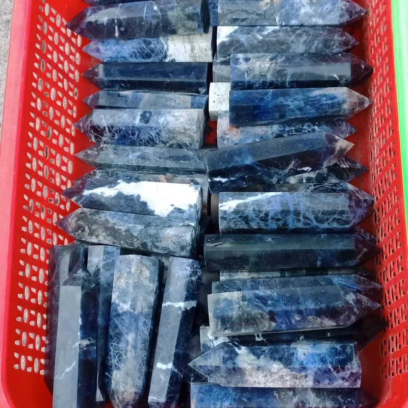 DHXYZB 1 кг натуральный содалит голубые вены каменная палочка ТОЧКА башня Камни