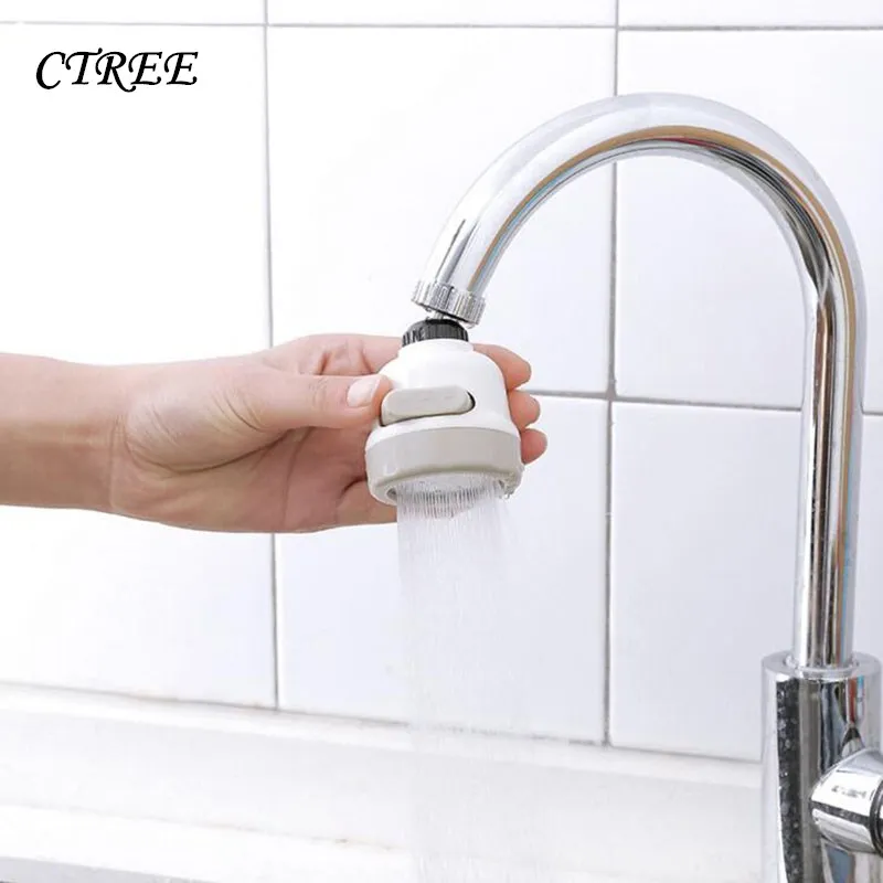 

CTREE Rotatable Faucet Extender Water Saver 3 Modes Water Tap Filter Splash Water Extenders Bathroom Kitchen Accessories C730