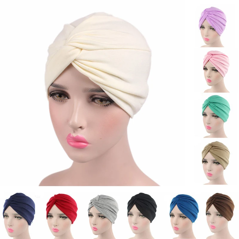 High quality Women Cancer Chemo Hat Beanie Scarf Turban Head Wrap Cap Soft comfortable Cotton Knitted hat lowest Price@casquette