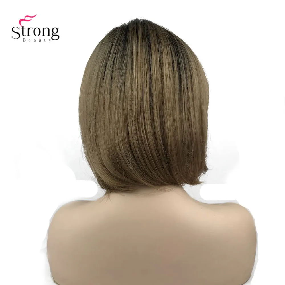 Женский синтетический парик StrongBeauty с эффектом омбре золотистые коричневые