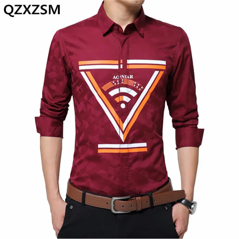 Qzxzsm 2017 Для мужчин Рубашки для мальчиков пошив Slim Fit M-5XL 100% хлопок Мужская одежда