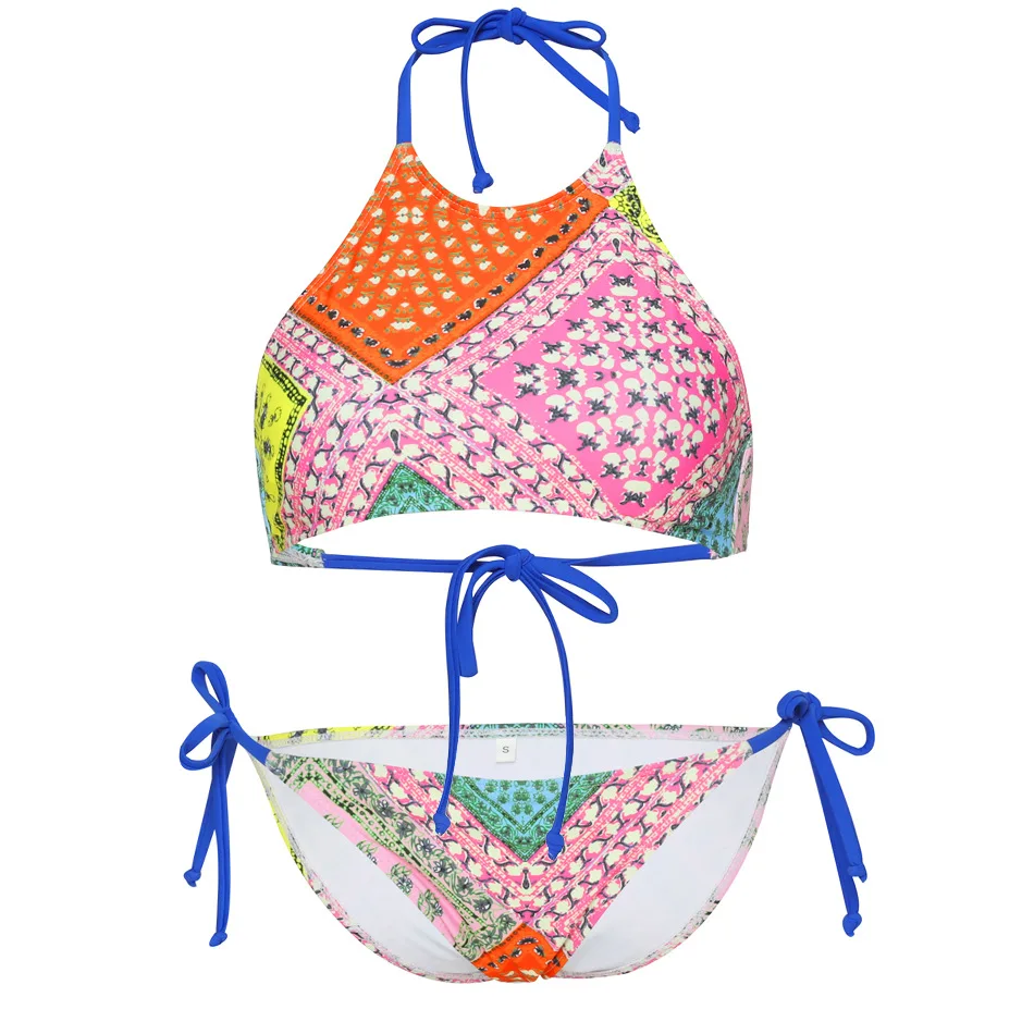 

Bikini 2018 Swimwear Swimsuit Women Bikinis Set High Neck Bathing Suit Biquini Summer Beachwear Maillot De Bain Femme