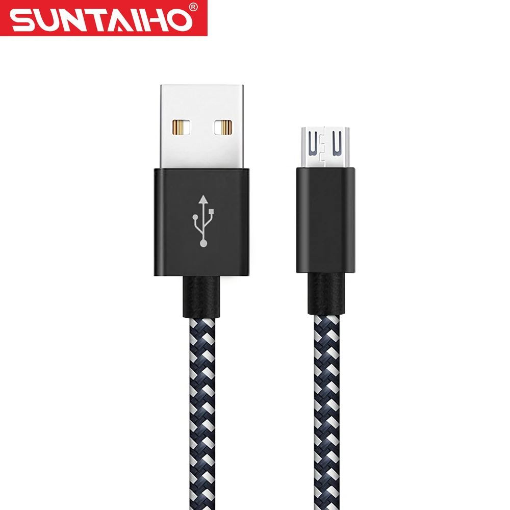 Suntaiho 2.4A Micro USB кабель телефон Быстрая зарядка кабель для samsung huawei Xiaomi Redmi Кабель зарядного устройства микро-usb Micro USB шнур