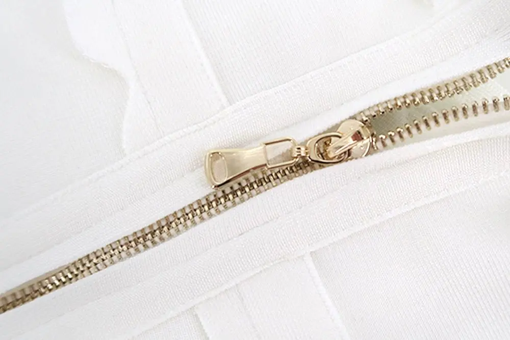 Slash шеи Бандажное платье с открытыми плечами два набора Вечеринка черный белый