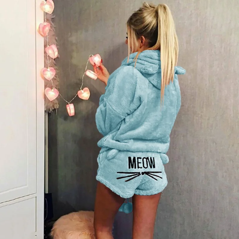 2018 осенне-зимние женские пижамные комплекты фланелевые теплые пижамы с героями