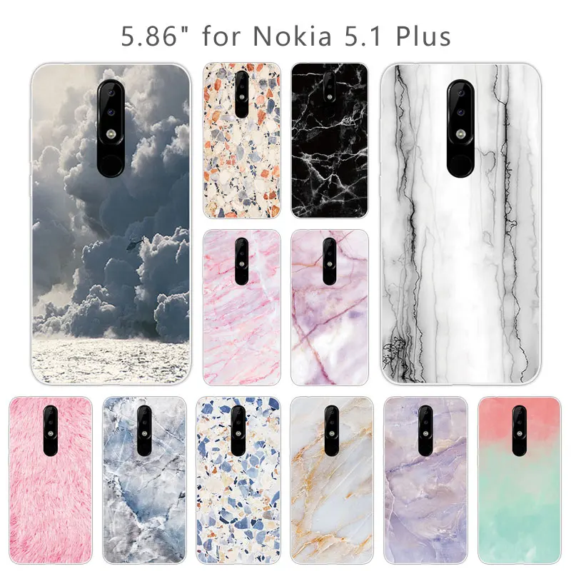 Ультратонкий чехол 5 86 дюйма для Nokia 1 Plus задняя крышка из ТПУ мягкий прозрачный