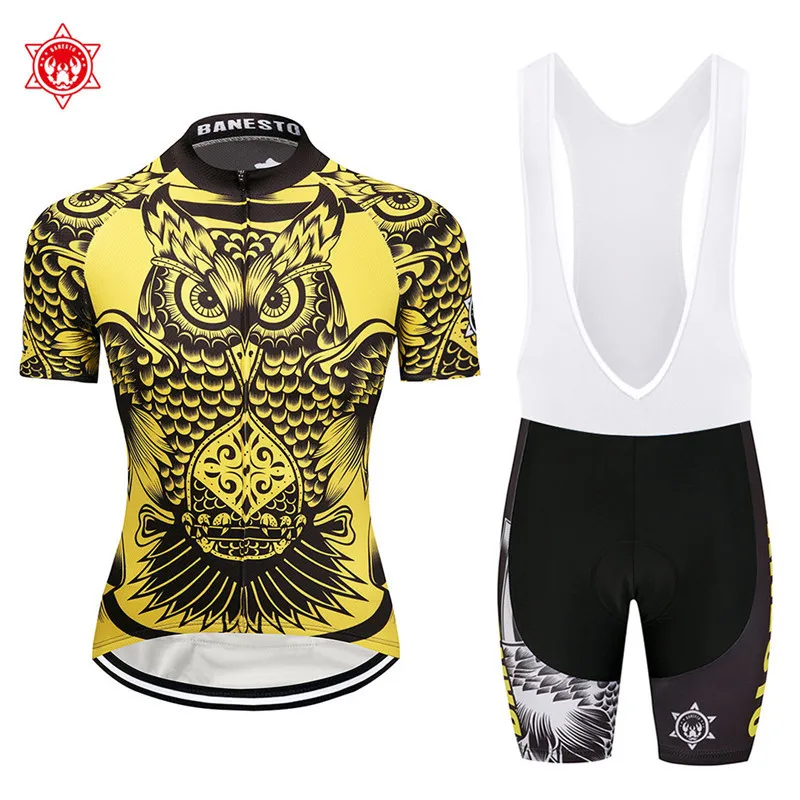 

2018 Owl city Cycling Jersey 9D GEL Pad Bike Shorts MTB Men's Cycling Clothing summer bike wear