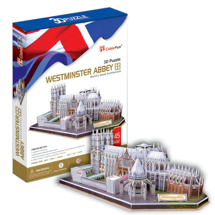 3D головоломка DIY Развивающие игрушки модель Вестминстерского аббатства