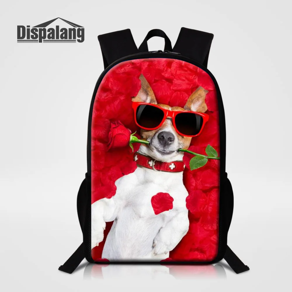 

Dispalang Preppy Style Kids School Bag Animal Cute Dog Print Backpack for Women Men Travel Rucksacks for Girls Teenager Bookbag