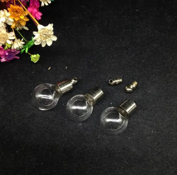 300pcs 13*26mm wholesale SCREW CAP crystal ball glass vial perfume pendant necklace globe name on rice art oil diy jewelry | Дом и сад