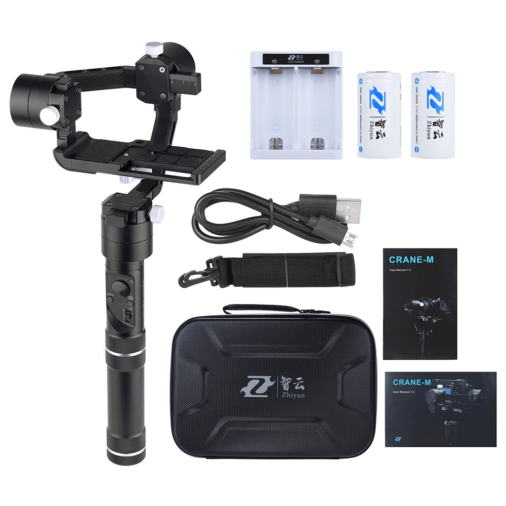 Zhiyun Crane-M 3-осевой переносной карданный стабилизатор для GoPro Экшн-камера Xiaoyi